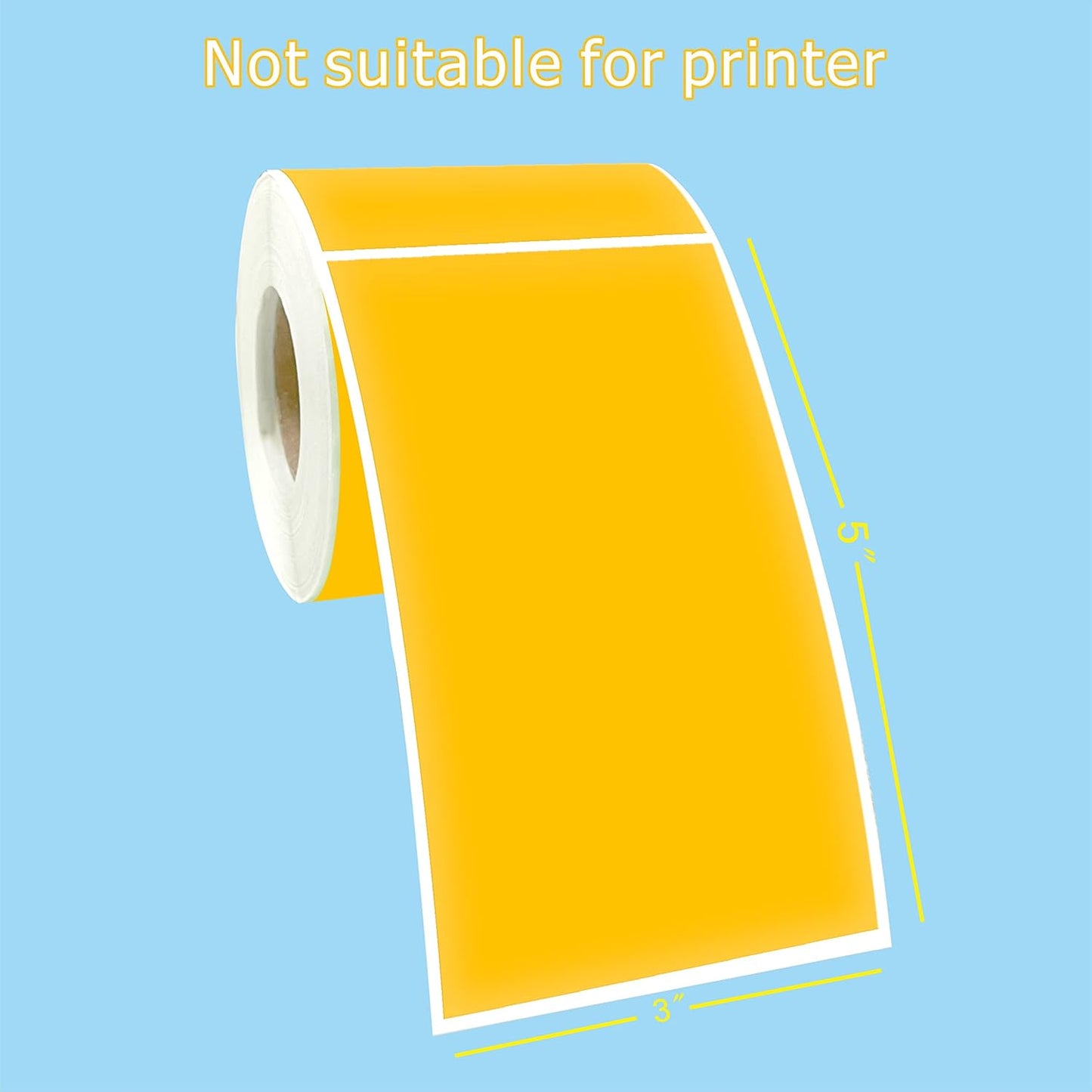 PARLAIM 3 X 5 Inch Rectangle Adhesive Color Coding Stickers,Square Inventory Stickers -250 Per Dispenser Box(Fluorescent Orange)