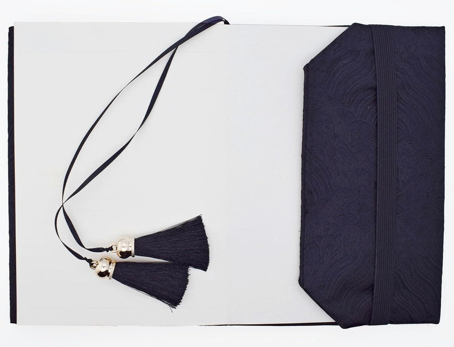 BLBMH A5 Book Covers with Tassels Adjustable Fabric Book Sleeve Cover Protector Fit for 5.5x8.4 inch Hardcover Softcover Novels Notebook - Chinese Black