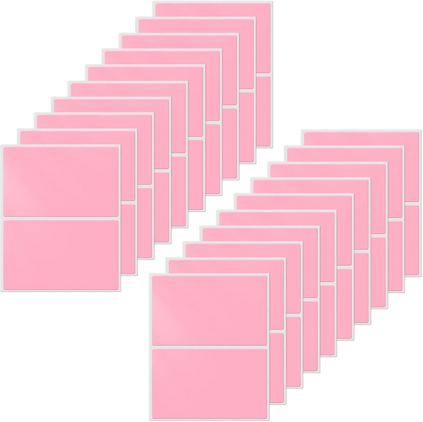 Color Coding Stickers Rectangle 3×2 Inch Vinyl Pink Sticker Removable Waterproof Writable File Folder Moving Labels for Boxes Home Office Marking 40 PCS