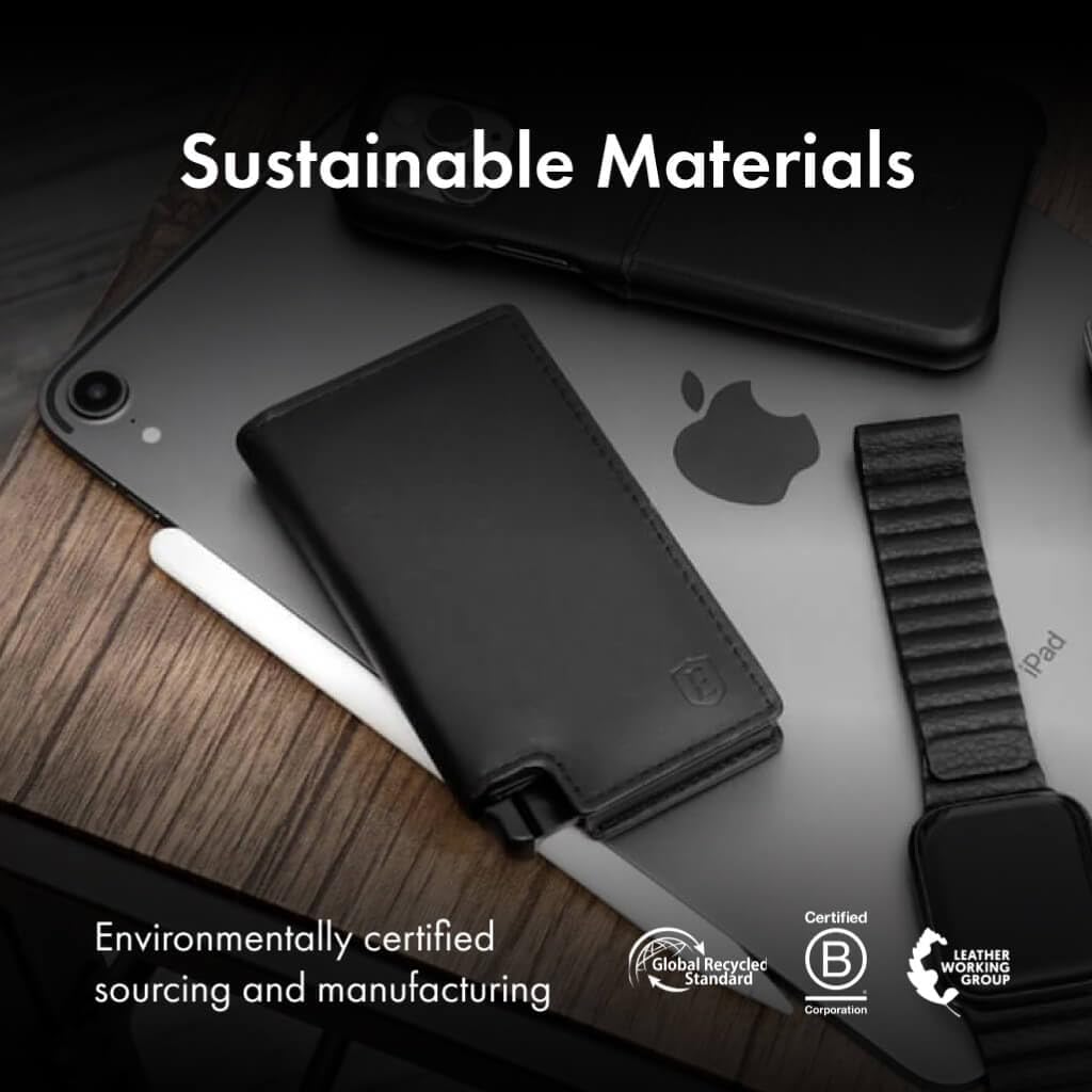 Ekster Parliament Men's Wallet | RFID Blocking Leather Minimalist Wallet | Slim Wallet for Men - Designed for Quick Card Access with Push Button