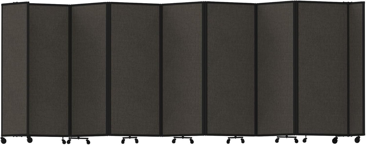 Versare Room Divider 360 Portable Wall Partition | Folding Panels | Large Freestanding Divider | Locking Wheels | Temporary Room Separator