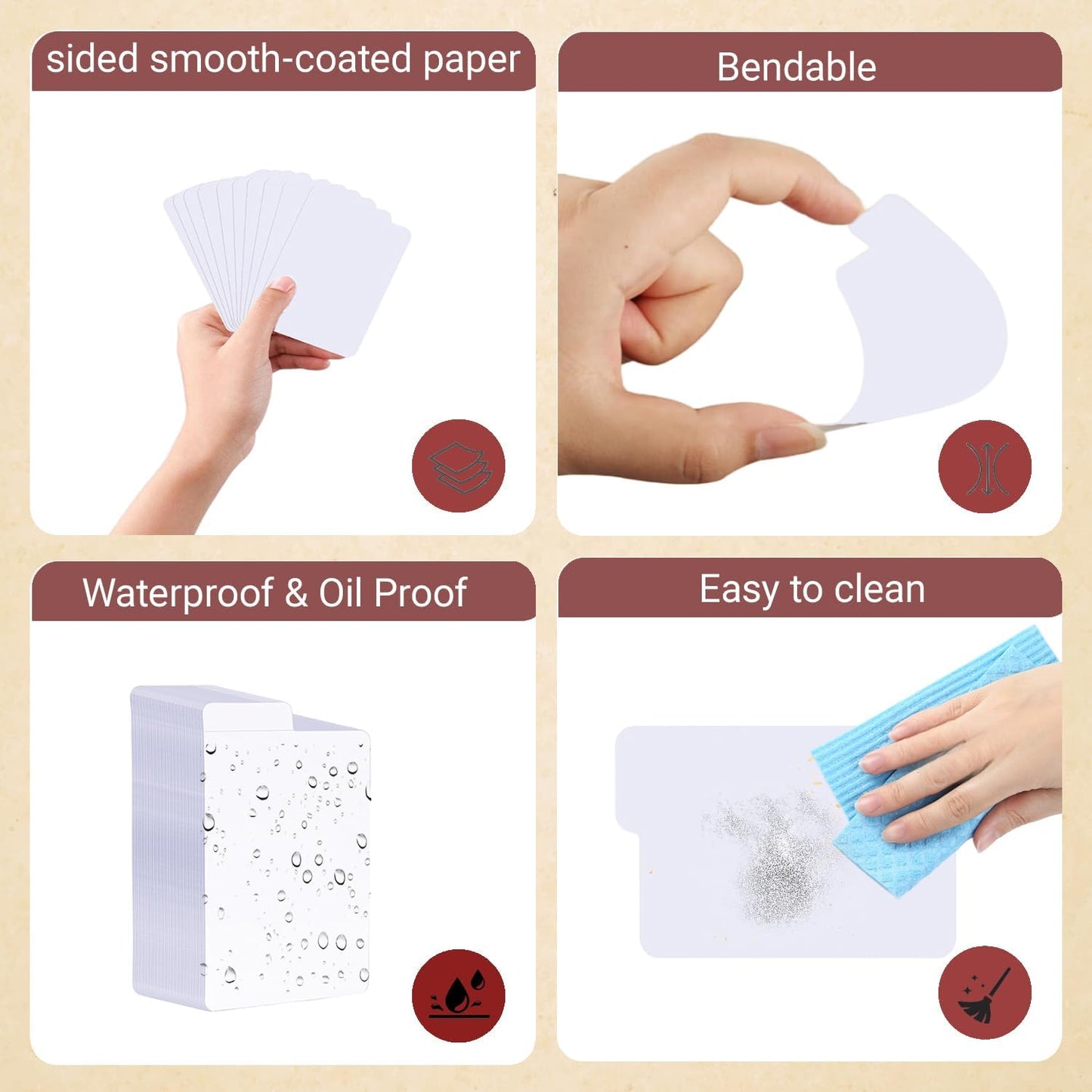 QINGUANG Trading Card Dividers White | 180PCS Vertical Paper Cards Divider Organizer for Standard Baseball/MTG/TCG/Sports/Game Cards | Paper Separator Organizer for Card Storage Box