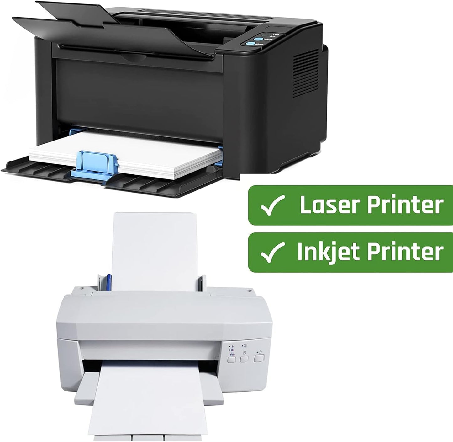 3-1/3" x 4" Shipping Address Labels 600 Label Stickers Paper for Laser/Inkjet Printer 6 per Page Printable Mailing Labels, FBA Box Labels - Matte, 100 Sheets