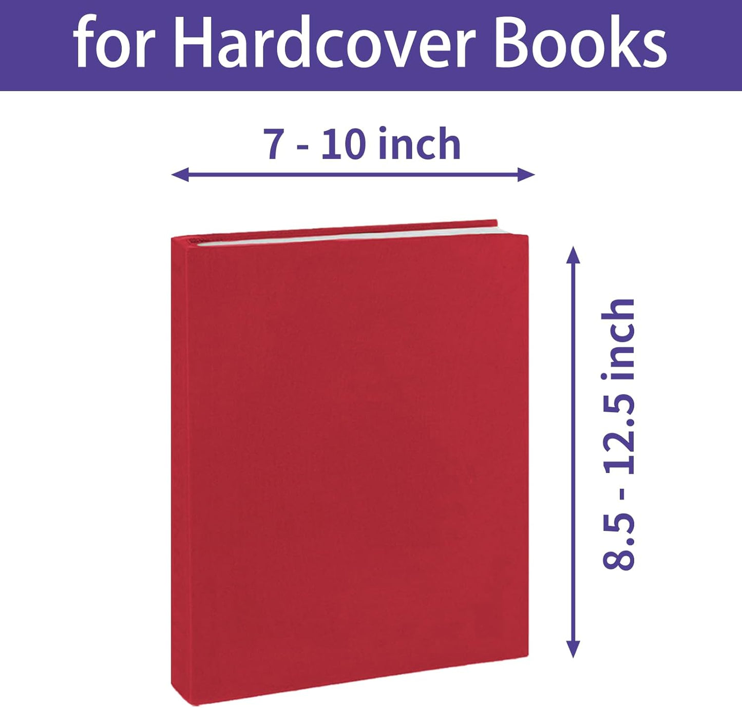 KICNIC Jumbo Book Covers 7 Pack, 9x11 Inch Stretchable Book Sox Suitable for Most Hardcover Books, Up to 10 Inch x 12.5 Inch, Washable and Reusable Protective Textbook Covers with Label Sticker