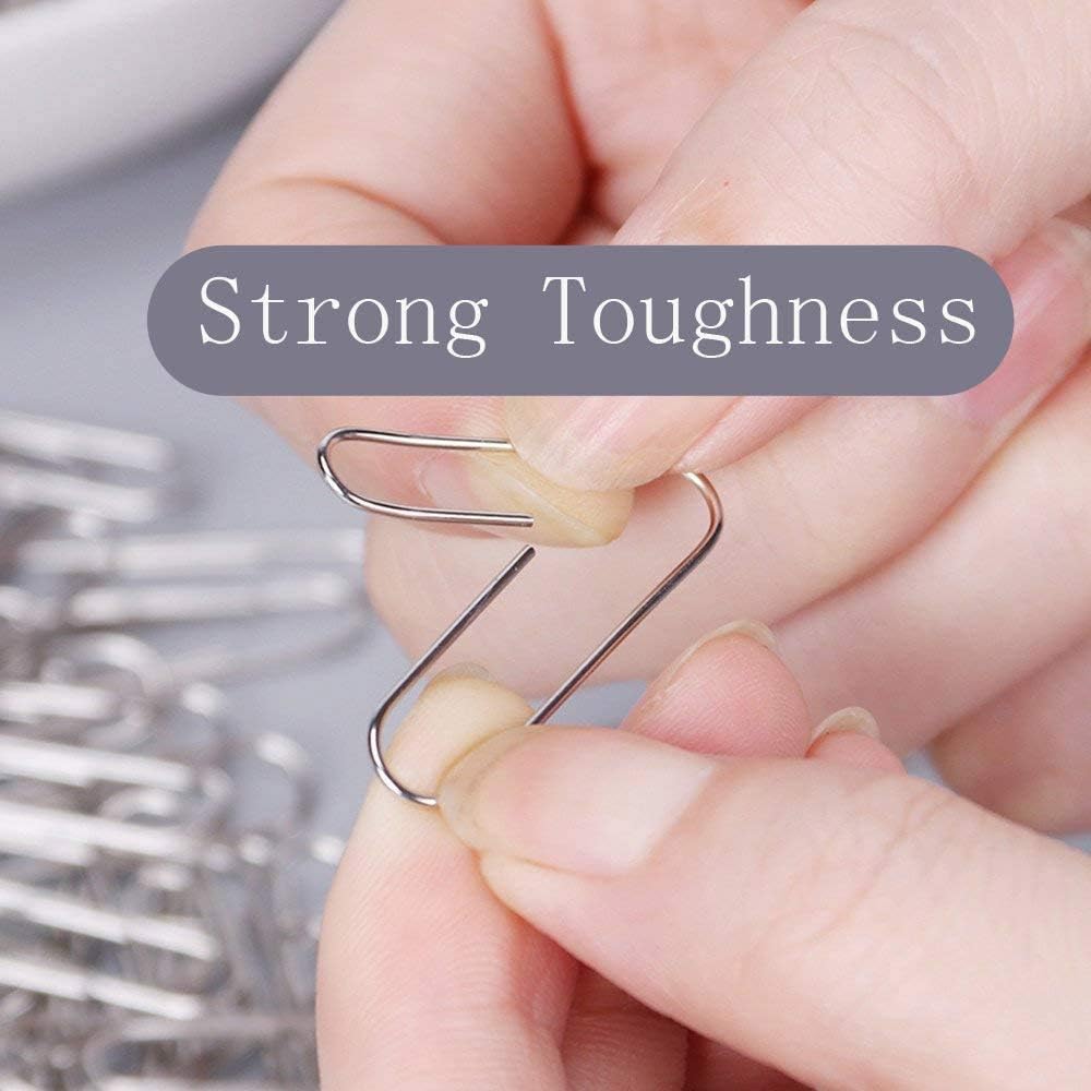 Vinaco Paper Clips Smooth Silver, 100 Pack Paper Clips Large 2Inch (50mm), Durable & Rust Resistant Coating. for Office, School Document Organizing