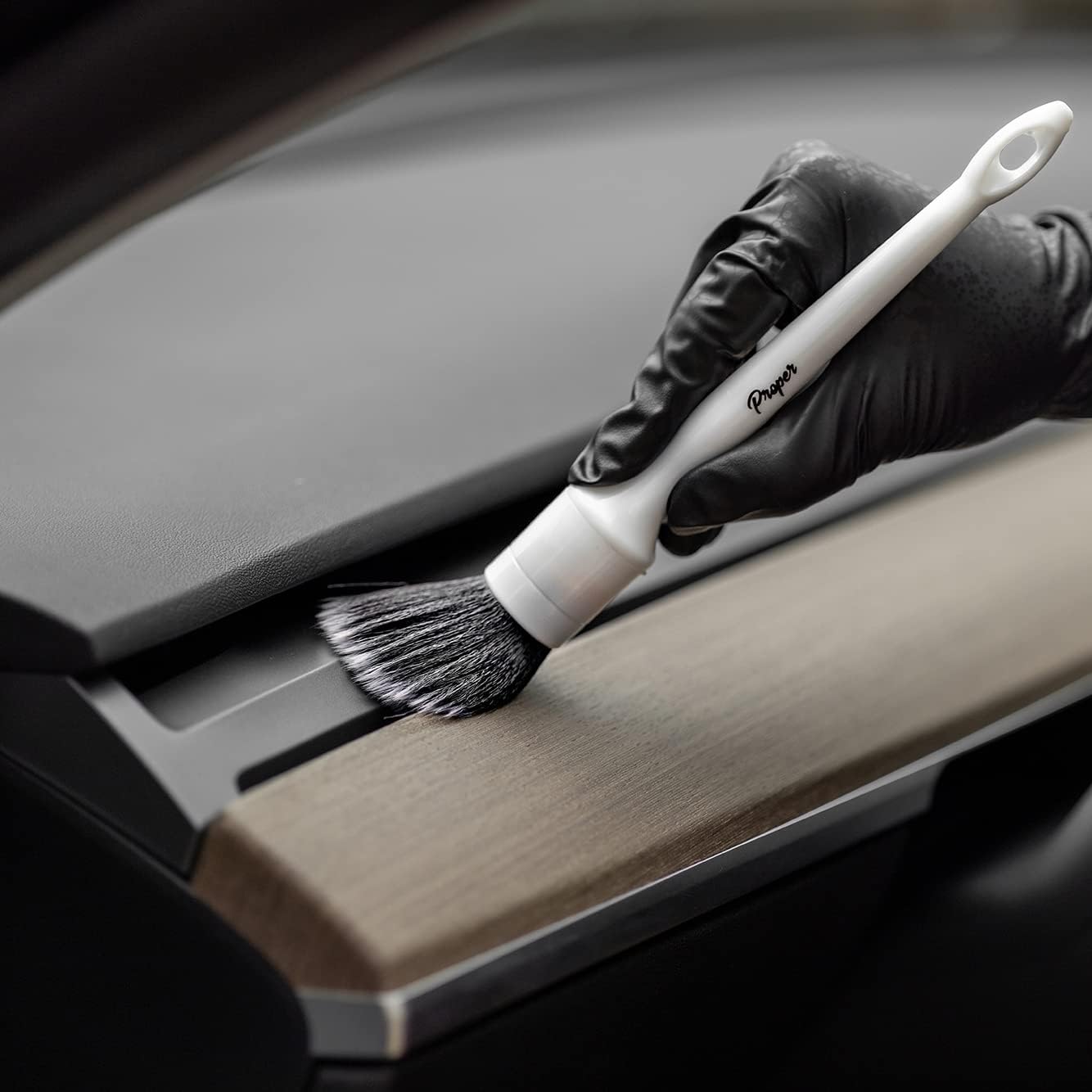 Car Detailing Brush Set, Premium Quality Ultra Soft Bristles, Clean Auto Interior (Leather Seats, Air Vents) or Exterior (Wheels, Paint, Emblems) Detail Brushes Car Detailing (2 Pack)