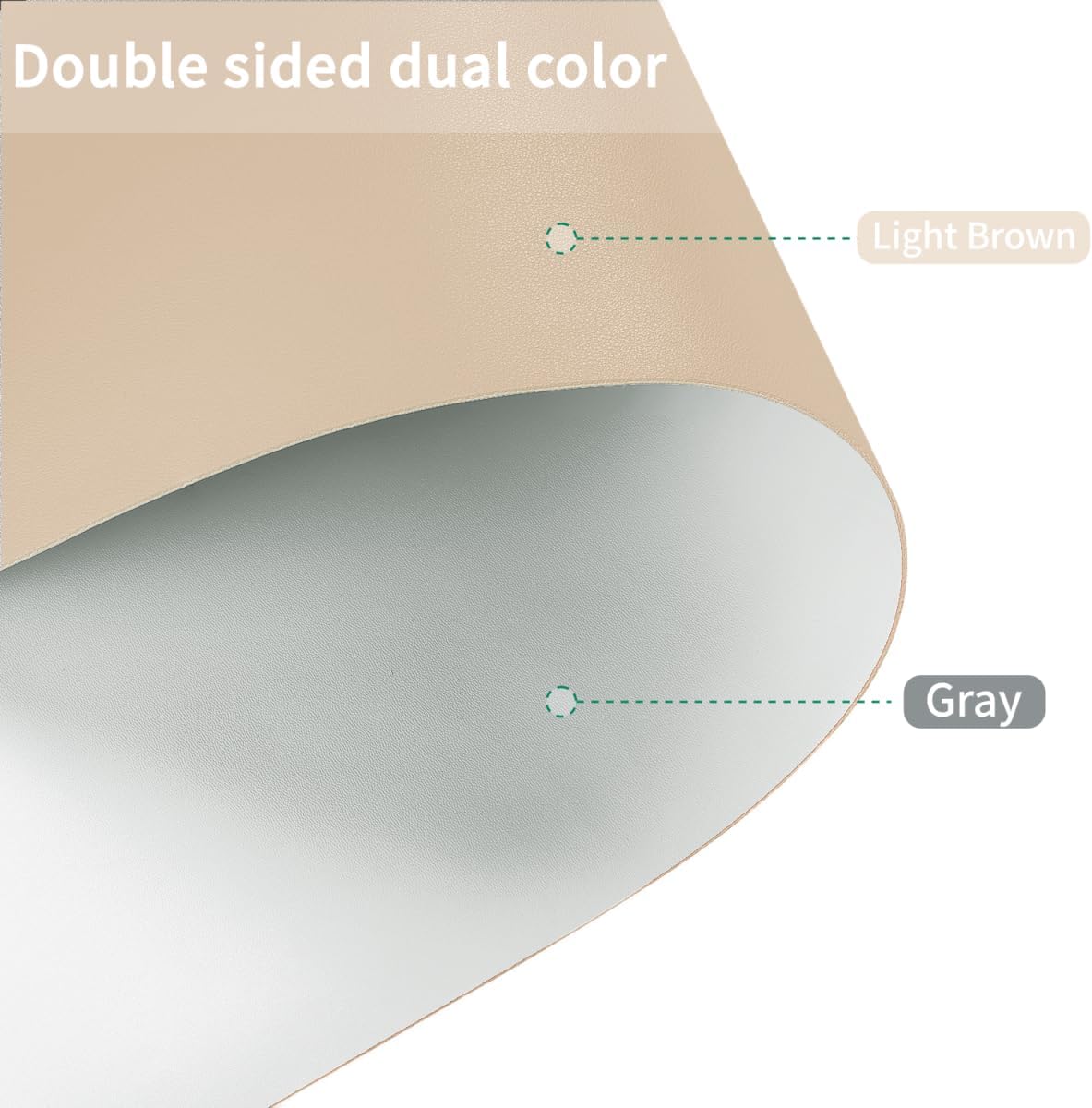 Table Top Protector for Dining Room Table - Can Be Used On Both Sides Waterproof and Easy to Clean Good Flatness Used for Dining Table(Light Brown+Gray 44x84)
