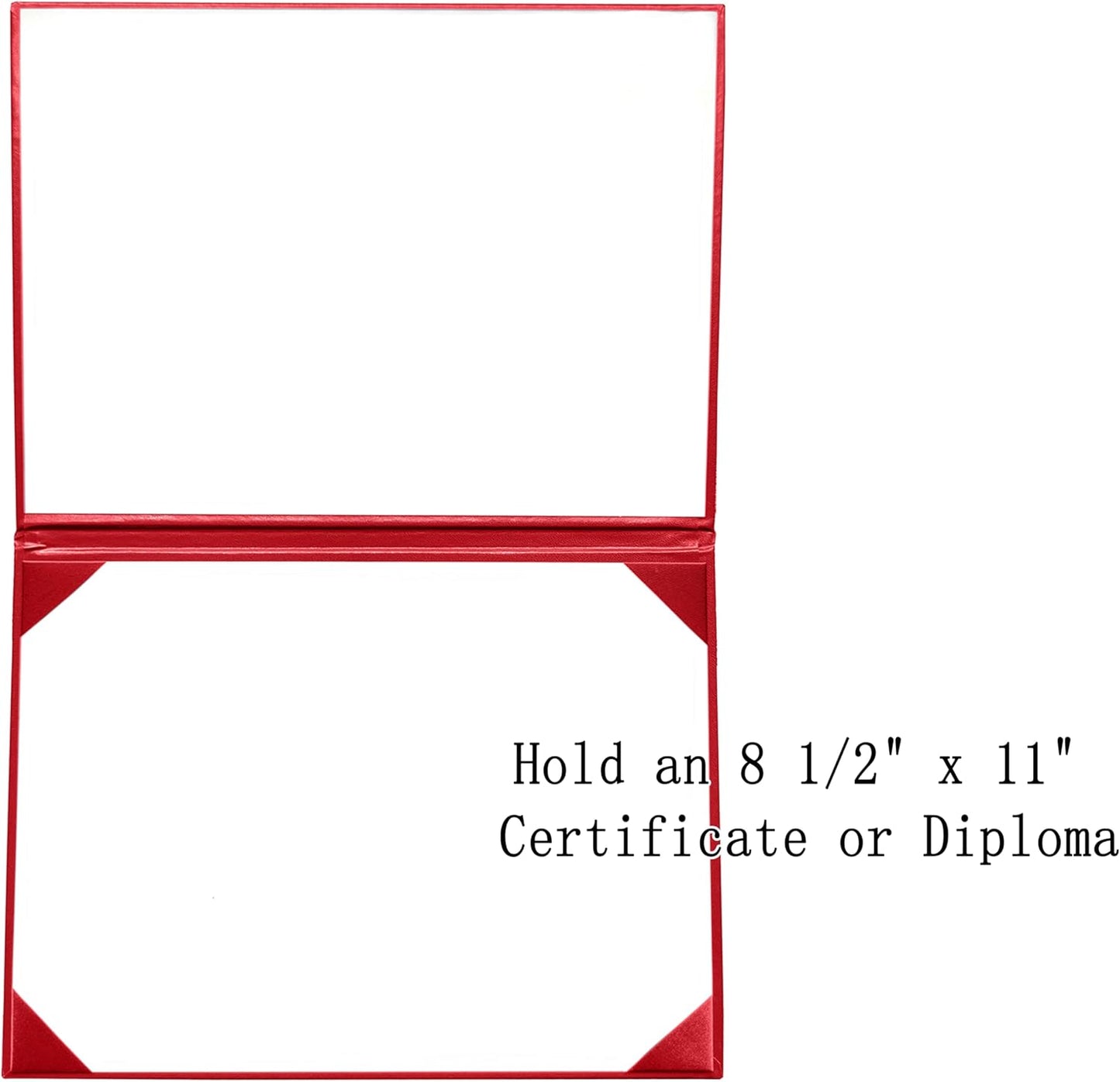 40 PCS Smooth Diploma Certificate Cover 8 1/2" x 11" Red