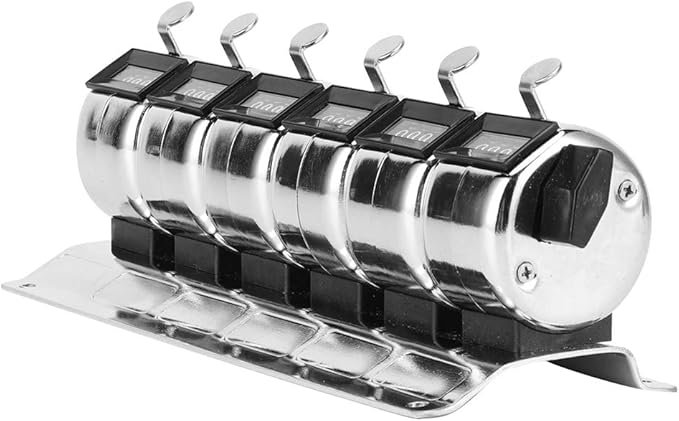 0 to 9999 Manual Tally Counter Metal Mechanical Counter 4Digit Conjoined 6 Units Pitch Click Counter