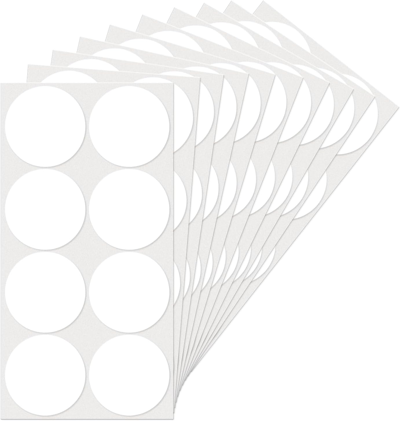 White Dot Stickers 2 Inches Round Sticker, Circle Colored Labels Color Coding Labels for Office Classroom Toddlers Activity 80 Pieces