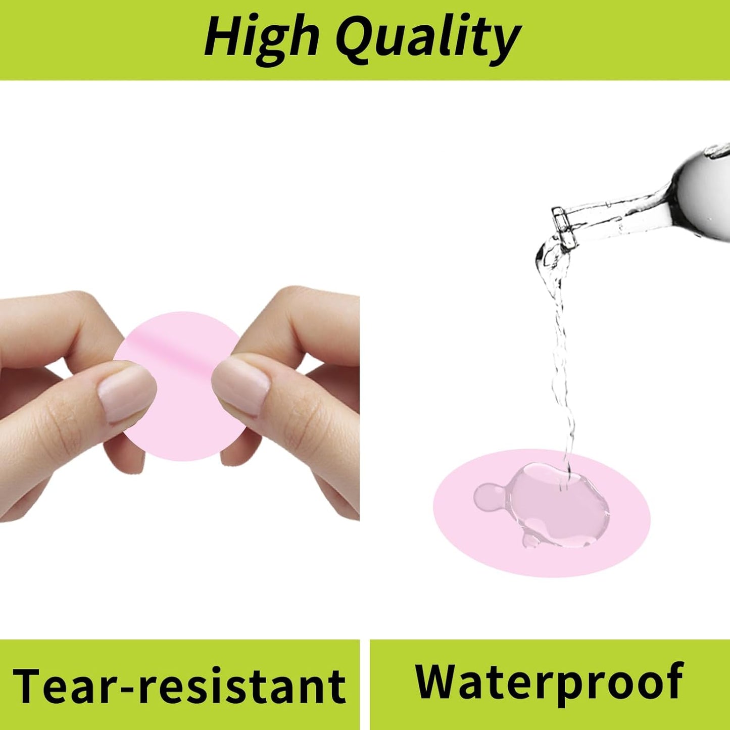 STARLIBOO Colored Dot Stickers, 1 Inch Pink Circle Color Code Label, Pink Waterproof Garage Sale Stickers, Yard Sale Price Labels (2 Rolls, 1000Pcs)