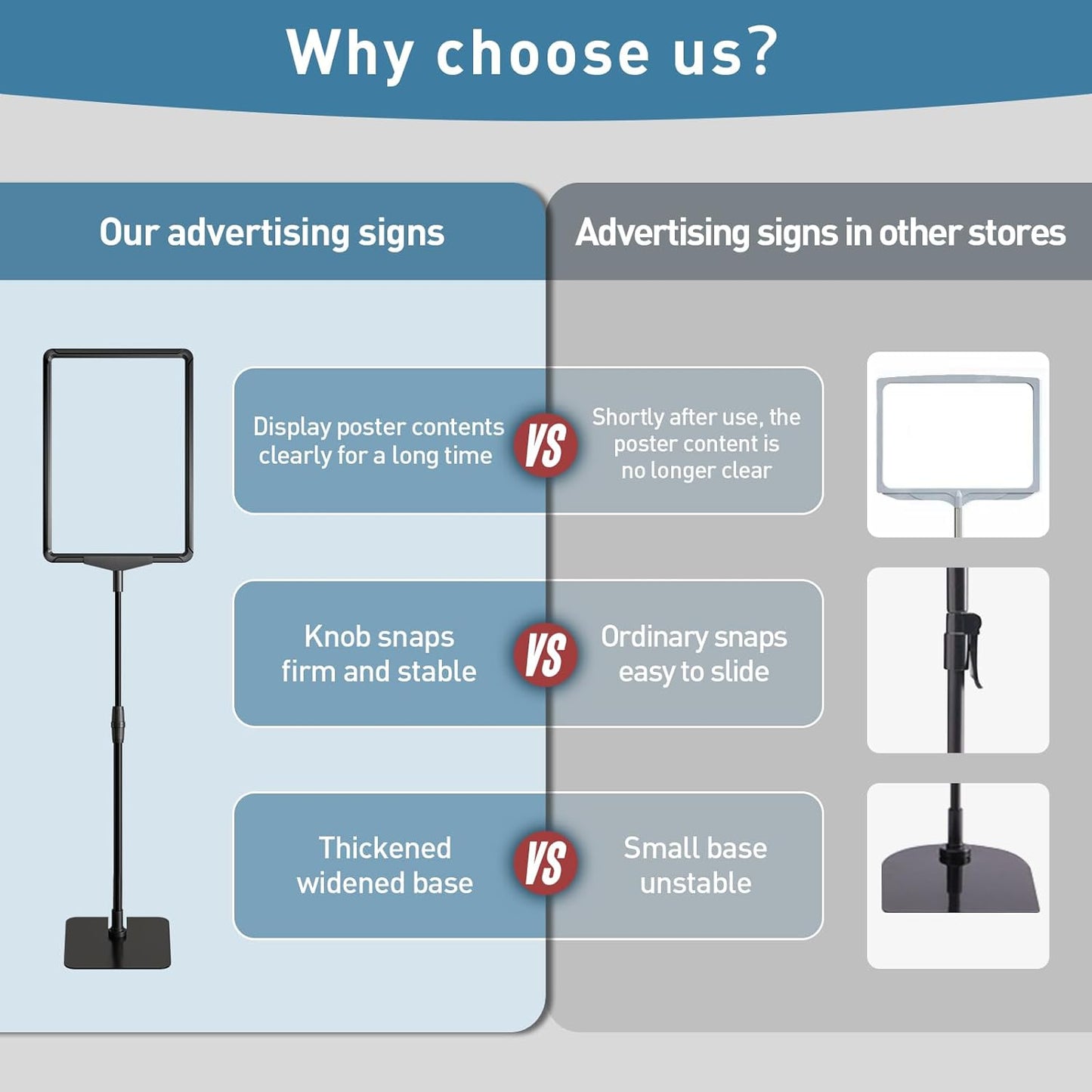 Sign Holder Stand 8.5 x 11,Sign Stand for Display,Adjustable Sign Holders For Table Top,Table Sign Holders