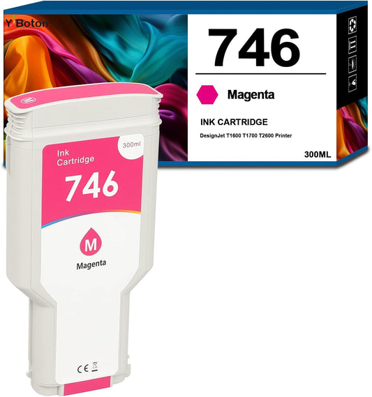 746 Magenta Ink Cartridge (P2V83A) High Capacity Compatible Ink Cartridge for 746 Z6 & Z9+ Large Format Plotter Printer,300-ml