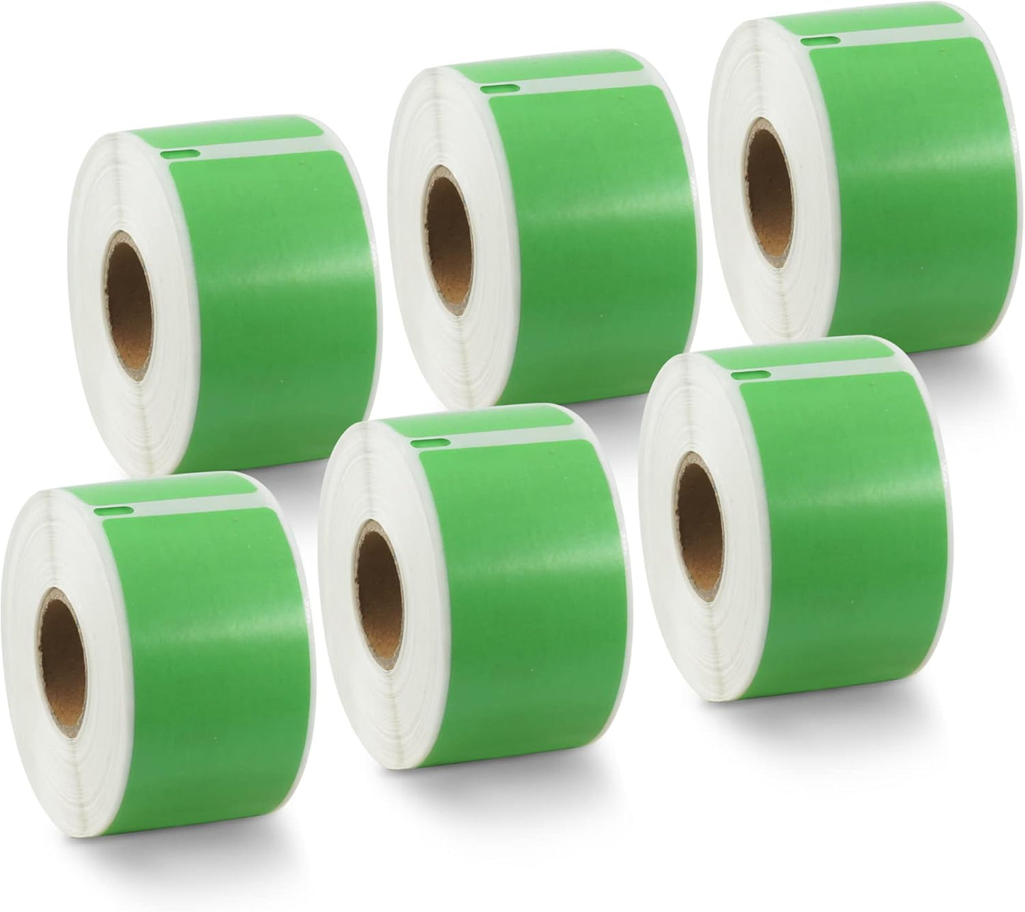 BETCKEY Colored Labels Compatible with Dymo 30321 (1-4/10" x 3-1/2") Large Address Labels, Compatible for Dymo LabelWriter Thermal 450, 4XL & Zebra Desktop Printers [6 Rolls, 1560 Labels, Green]