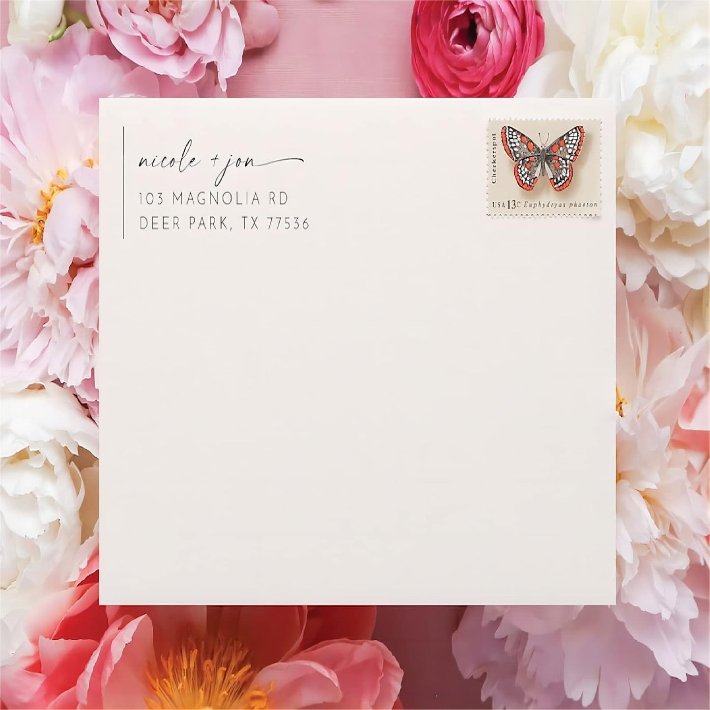 STAMTECH Custom Return Address Stamp - 24 Designs to Choose from Custom Address Stamper Wedding Invitation Stamp… (Rubber Stamp)