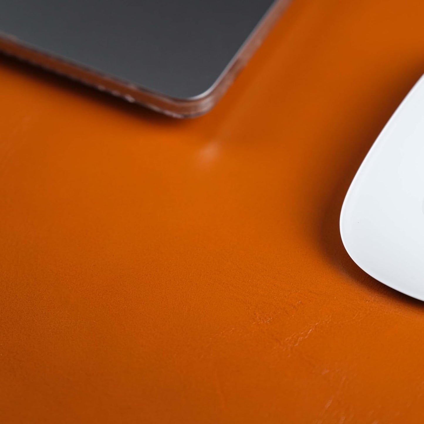 Jersey Genuine Calfskin Leather Desk Pad, Office Desk Mat with Non-Slip Bottom, Smooth Surface for Mouse & Keyboard, Desk Protector (36x19 inches) (Tan)