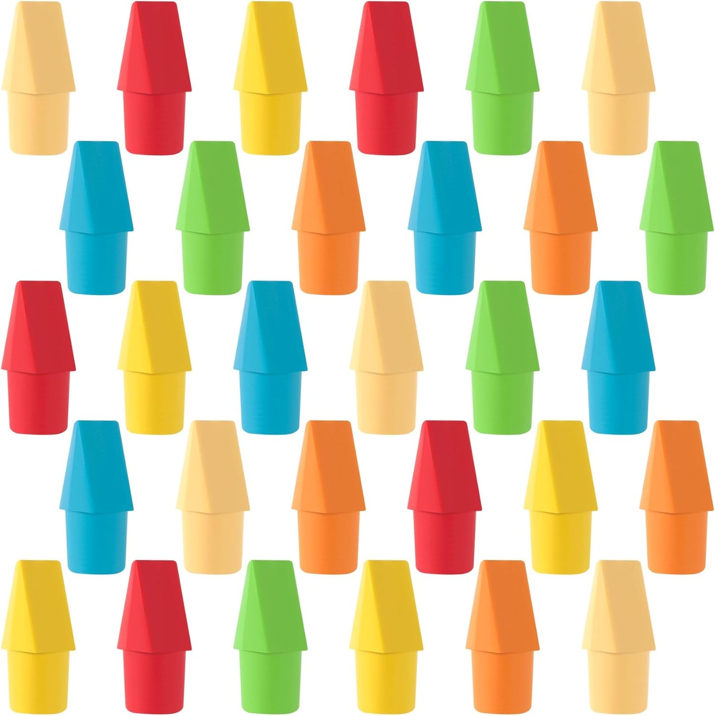 30 Pack Random Color Pencil Top Erasers, Halloween Pencil Topper Erasers, Fun Pencil Cap Erasers Bulks, Writing Supplies for Office, Teacher, Adults Painting Drawing