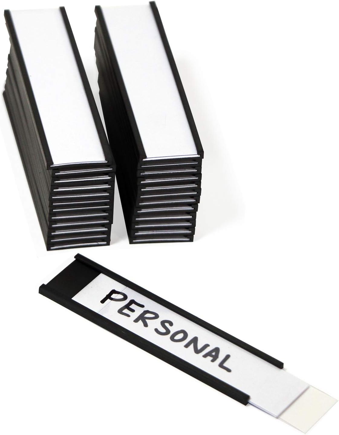 SmartSign Magnetic 'C' Channel Label Holders for Metal Racks and Shelves | 0.75" x 3" Pack of 25