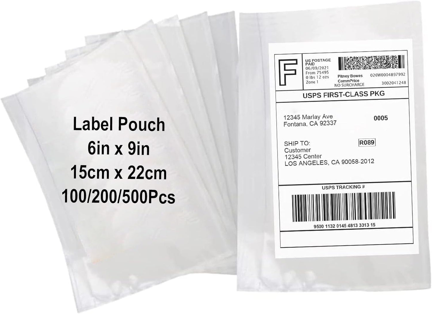 200 Pcs 6x9 Shipping Envelopes, Packing List Mailing Envelopes Clear Adhesive Shipping label sleeves Shipping Supplies for Small Businesses