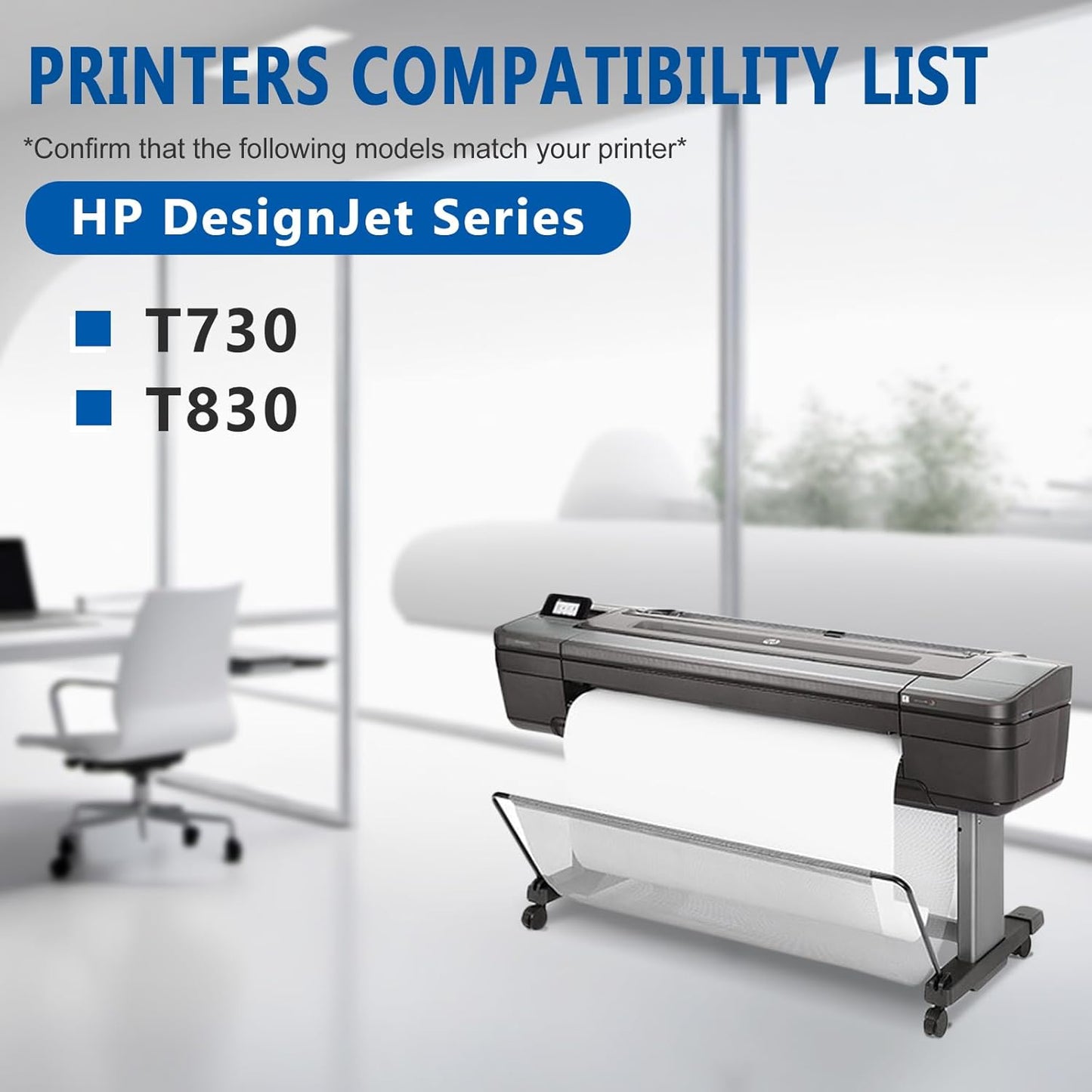 HP 728 Ink Cartridge 300ml (F9J68A) 728 Compatible with DesignJet T730 T830 MFP Large Format Plotter Printers (1-Pack, Matte Black)