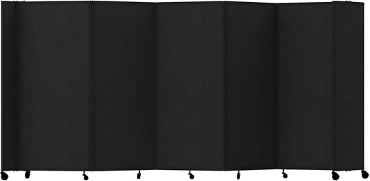 Versare Room Divider 360 Portable Wall Partition | Folding Panels | Large Freestanding Divider | Locking Wheels | Temporary Room Separator