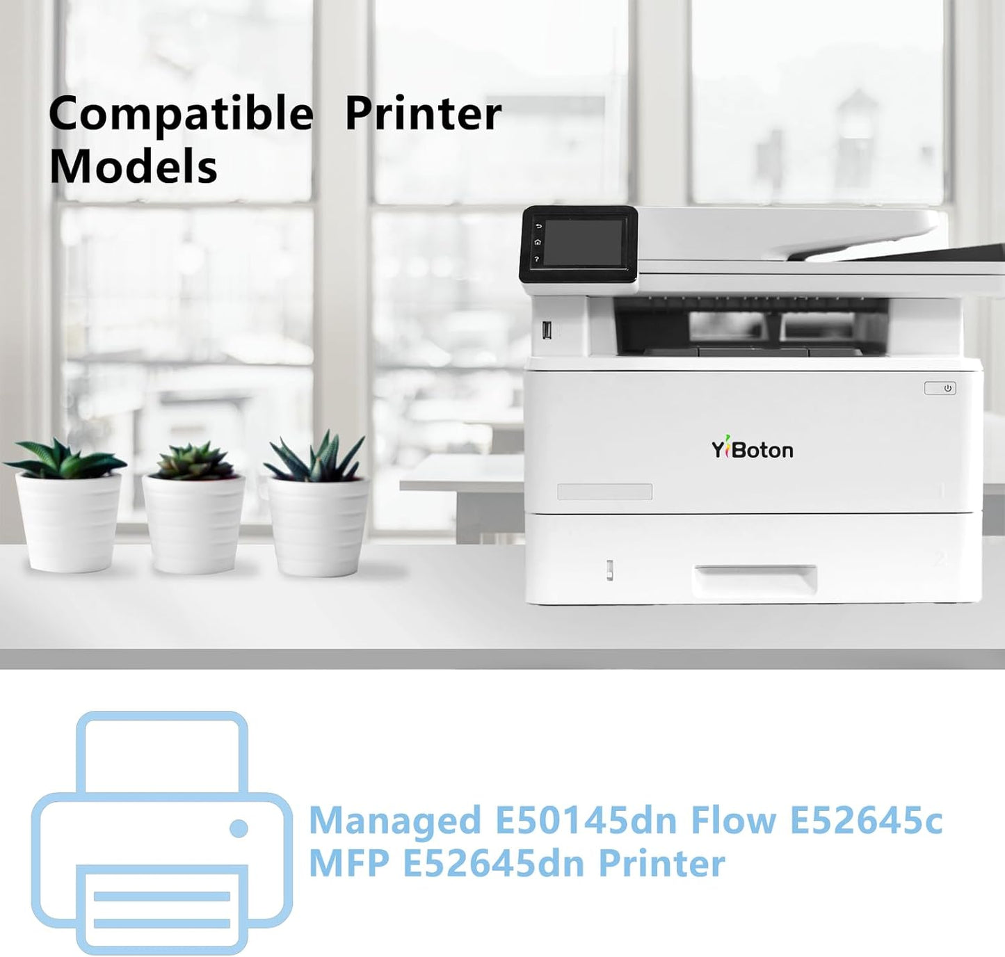 High Capacity W9008 W9008MC Black Toner Cartridge Compatible for HP W9008MC Managed E50145dn Flow MFP E52645c MFP E52645dn Priners (25,000 Pages)