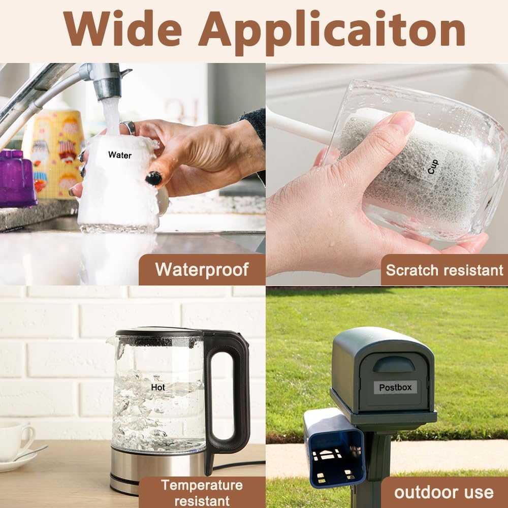 Hehua Tze Tz 6mm 0.23 Laminated Clear Tape Compatible for Brother Label Maker Tape TZe-111 TZe111 TZ-111 TZ111 for Ptouch PT D200 D210 H110 1880, 1/4'' x 26.2ft Black on Clear, 3 Pack