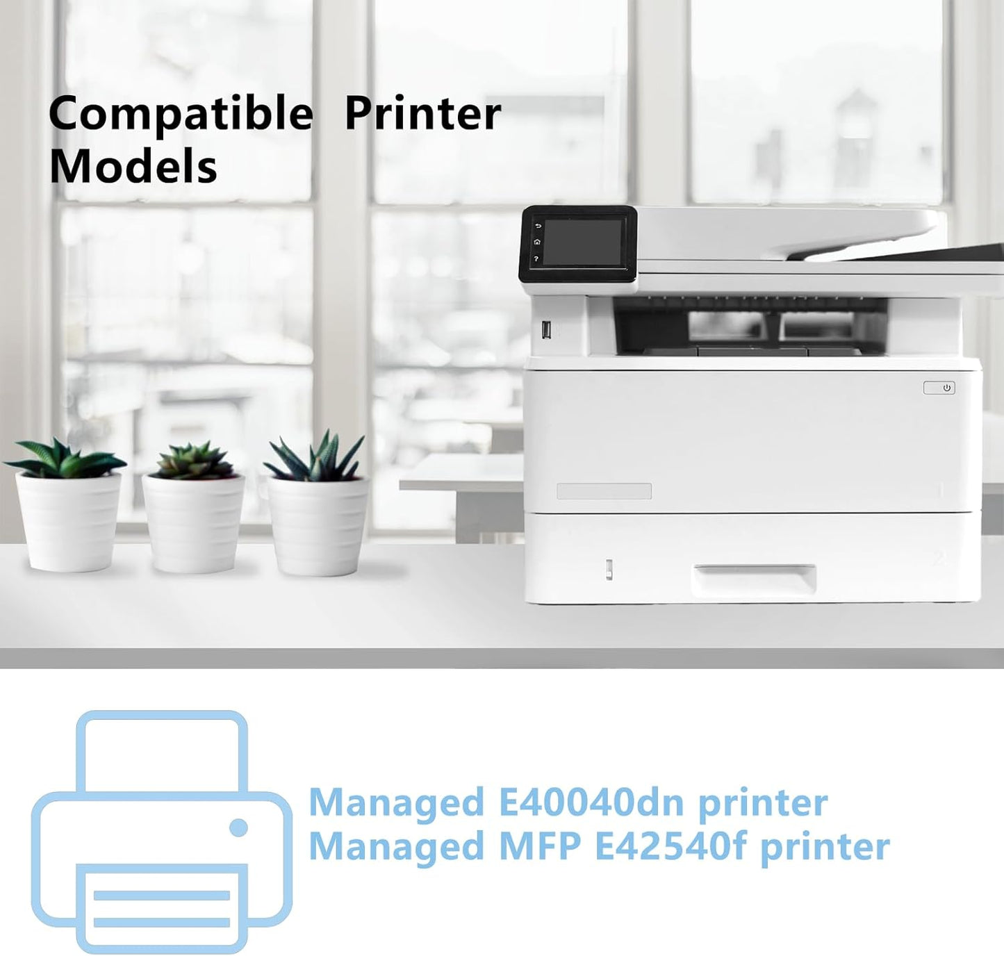 High Yield W9024MC Black Toner Cartridges [with chip] Compatible for HP W9024MC Toner for LJ Managed E40040dn Managed MFP E42540f Printer (11,800 Pages )