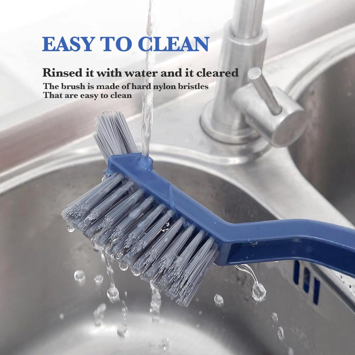 2 Pack Hard Bristle Crevice Cleaning Brush, Multifunctional Gap Cleaning Brush Supplies for Kitchen, Bathroom, Corner, Grout, Sink, Cup, Teapot, Bottle, Blender