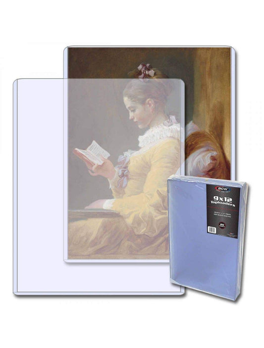 BCW Supplies 9x12 Toploaders - 20-Pack Clear PVC Rigid Protectors