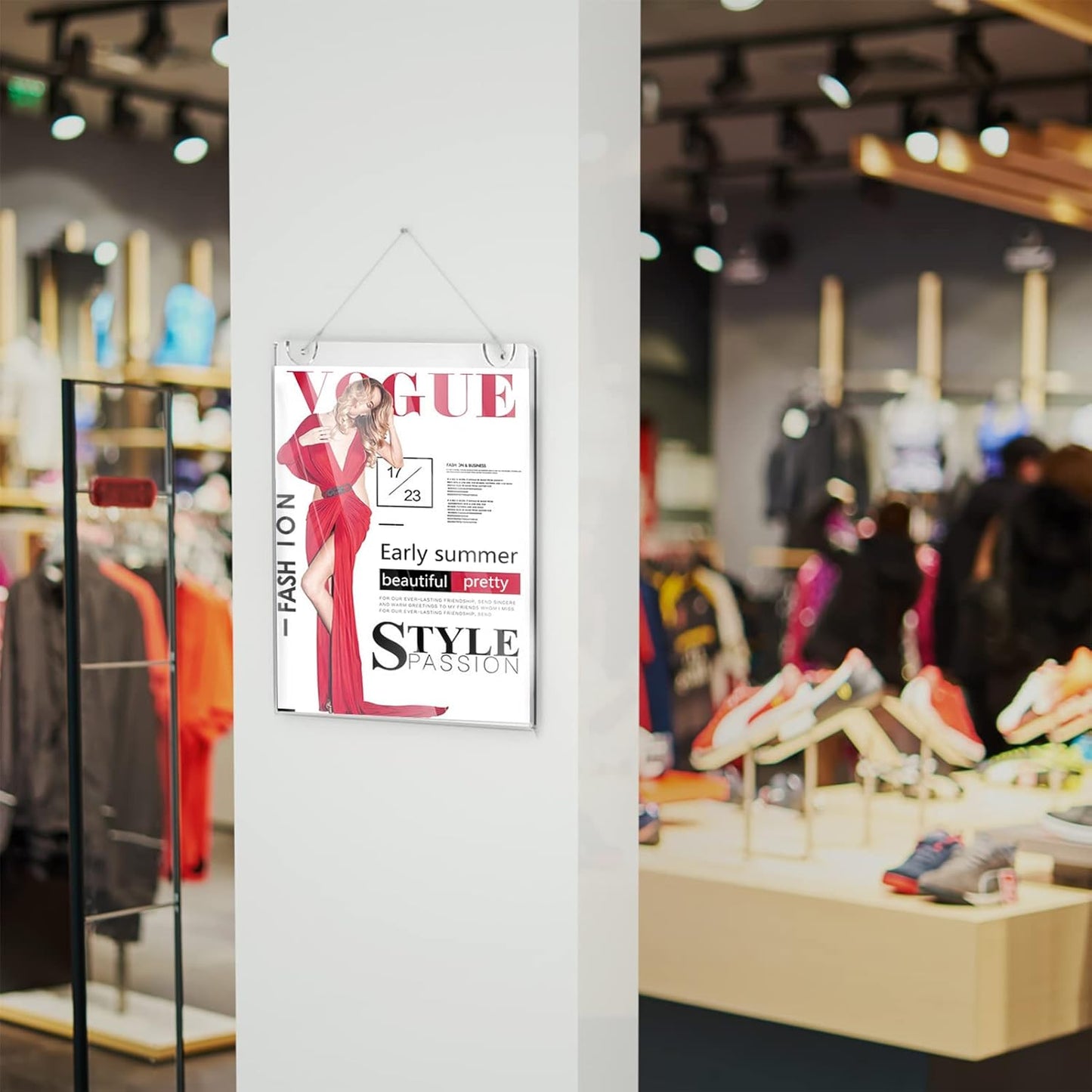 PecMuikee Acrylic Sign Holder 8.5x11, Wall Mount Acrylic Sign Holder and Plastic Paper Display Ad Frame bonus with 3M Tape and Mounting Screws for Restaurants, Office, Market, Library, Store, 12 Pcs