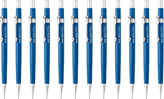 JVPEN 0.7mm Drafting Mechanical Pencils – 12 Pack, Built-in Erasers, Break-Resistant Lead, Hex Grip, for School, Office & Technical Drawing