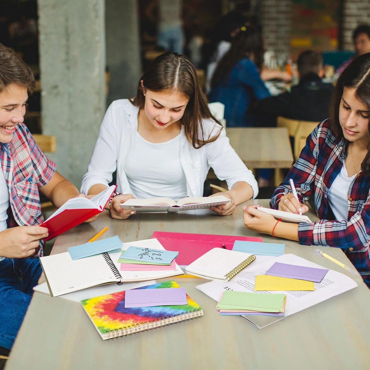 Koogel 200PCS Index Cards 3 x 5, Colored Index Cards Lined Ruled on both Sides for Back to School, Heavy Notecards Flashcards for Studying Office, Home, College, To Do List Supplies