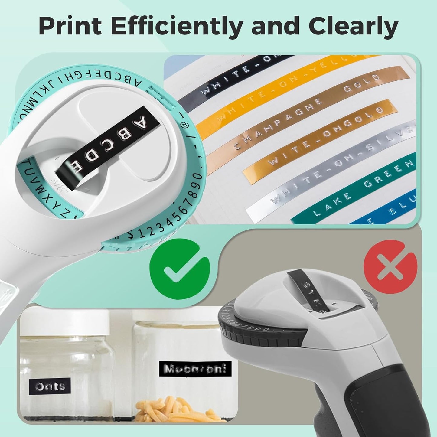 Embossing Label Maker, Retro Manual Label Makers Embossed, Old School Emboss Label Maker Punch, Handheld Embosser with 5 Rolls 3D Embossing Tapes, Labeler for DIY Crafting Kitchen Office Kids