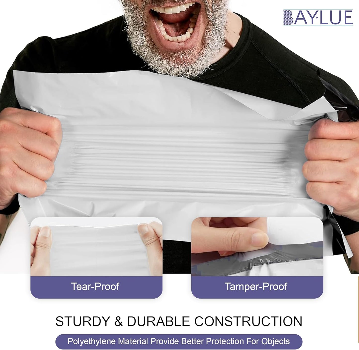 White Poly Mailers 9x12 Inch | Strong Adhesive Self-Seal mailer Bags | Tamper, Tear, Water Resistant Shipping Envelopes | Thick Strong Material Polymailer Bags Clothing Bag | 1000 Pack Bulk