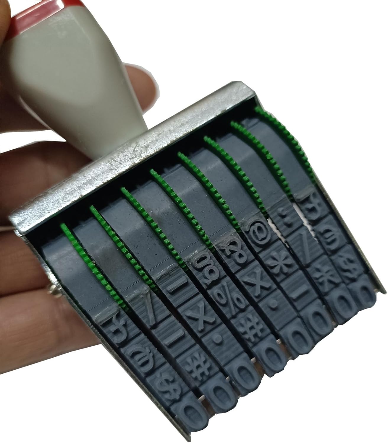 ZENG Date Stamps 8 Digits Roller Stamp Personalized Business Stamps Number Symbol Rolling Wheel Stamp Multi-Function DIY Scrapbooking Roller Stationery