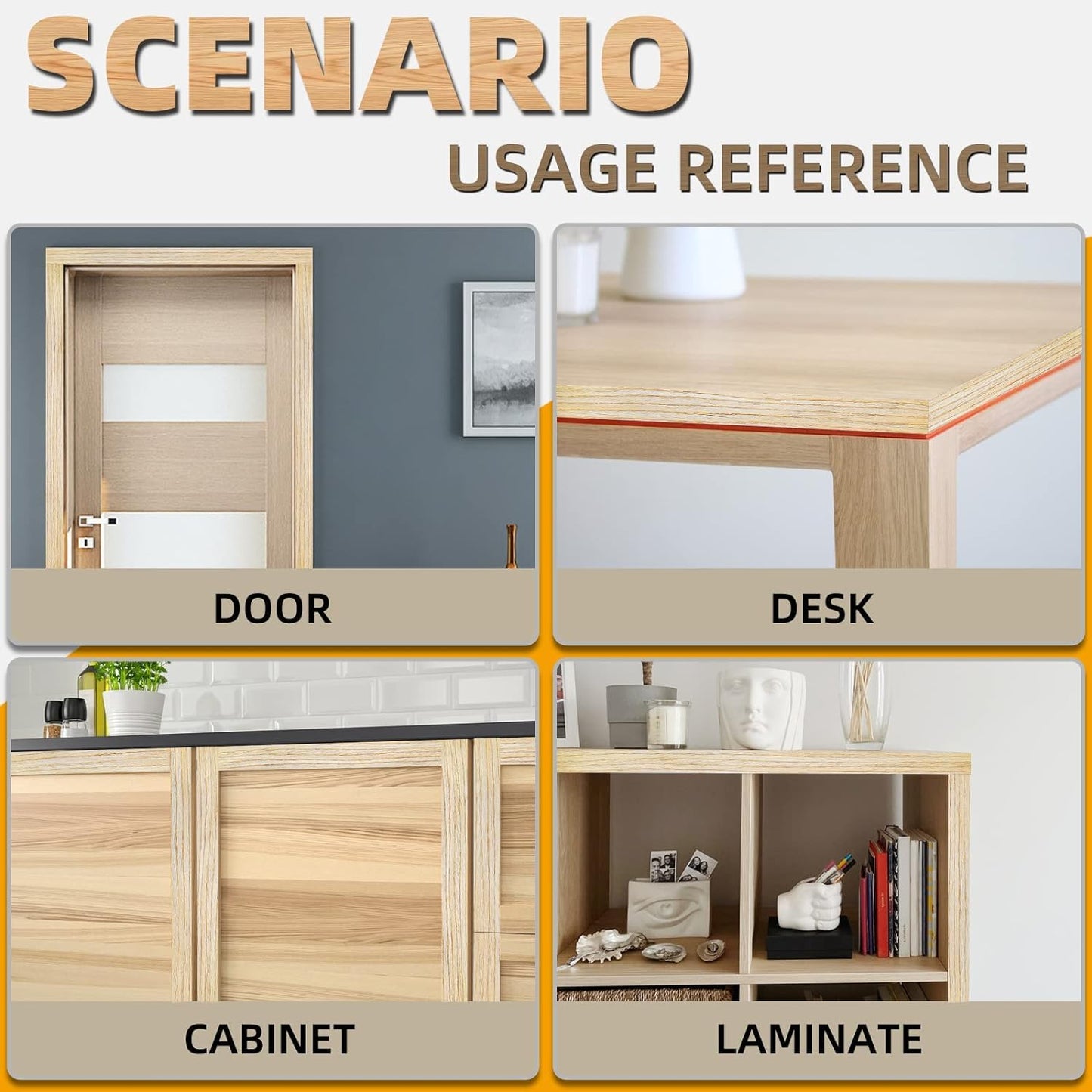 GSCIT Club Oak Edge Banding, 1/2 inch x 25ft roll of Veneer Edge Banding Preglued Flexible, Real Wood Tape Banding Plywood