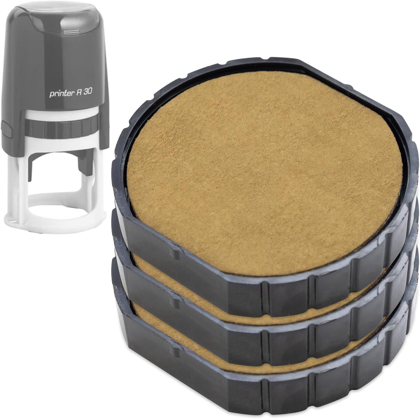 COLOP E/R30 Non-Toxic, Water Based Premium Replacement Pad for Printer R30 Stamp - Pack of 3 - Dry (No Ink Color)