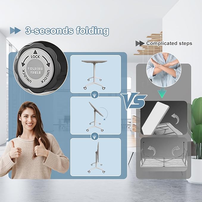 4Pack Folding Conference Room Table, Modern Conference Tables with Silent Wheels, Large Rectangular Mobile Training Tables for Office Classroom, Foldable Modular Seminar Table White (L70.9in)