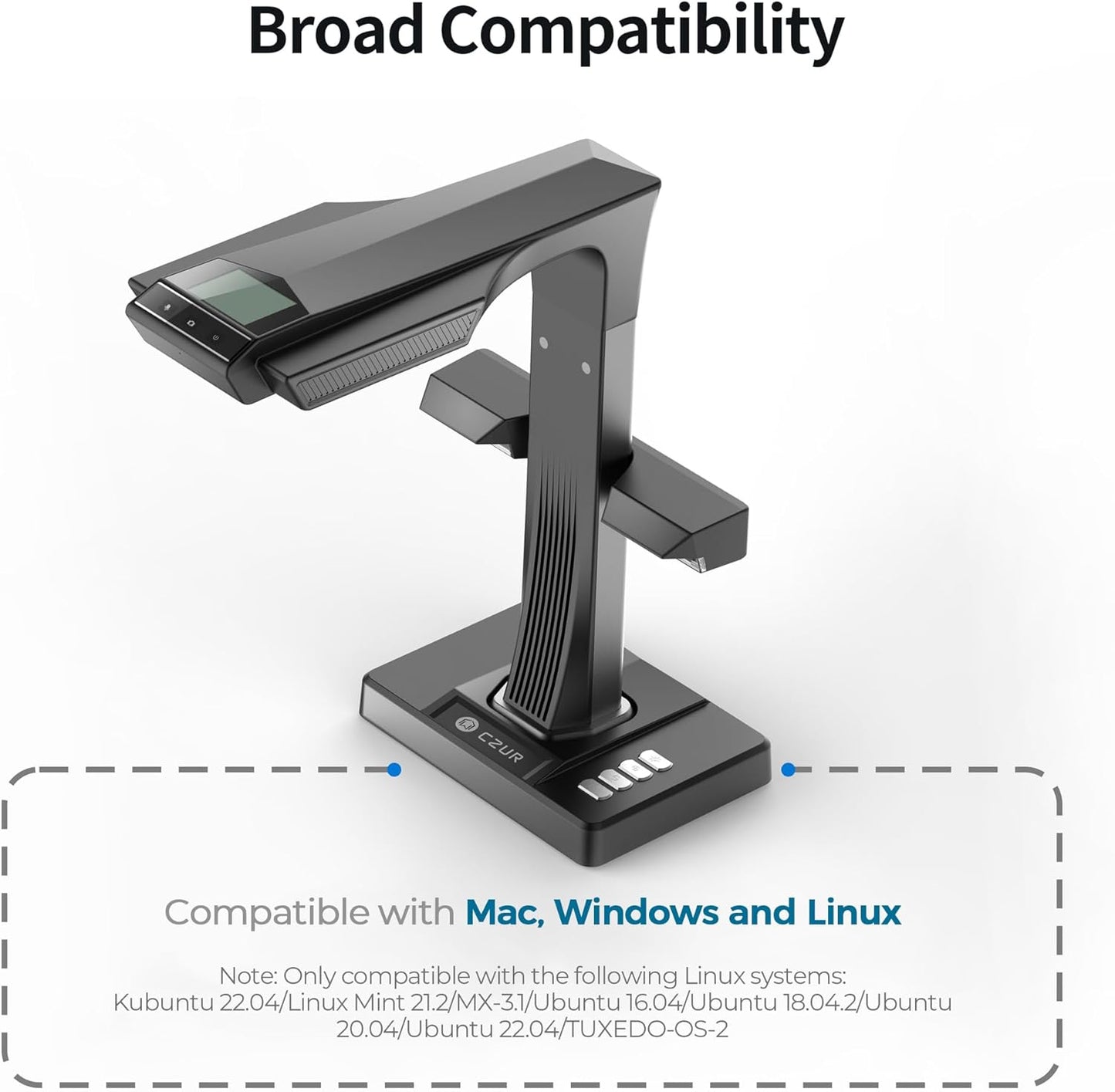 CZUR ET24 Pro Professional Book Scanner, 24MP Document Camera, 3rd Gen Auto-Flatten & Deskew Tech, A3 Document Scanner, 180+ Languages OCR, Support HDMI, for Windows/MacOS/Linux