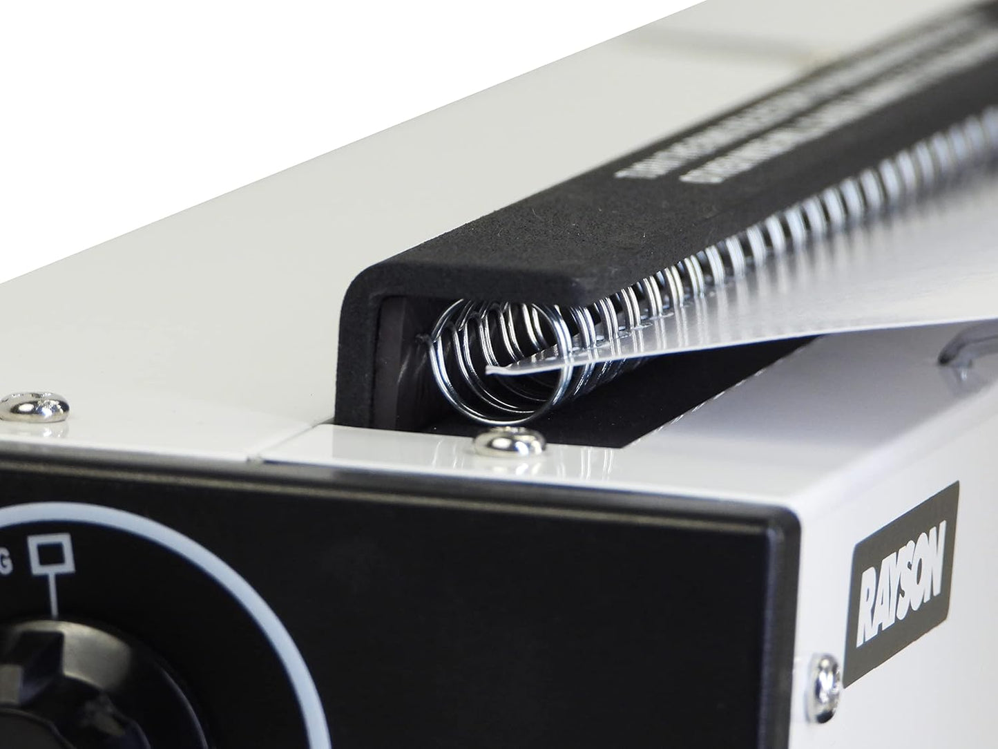 Rayson TD1202R Wire Binding Machine, 3:1 Pitch Round Hole Coil Binder Hole Punch, Compatible with Wire, Spiral, and Click Binding Spines, 32-Hole Punch, Punches 12 Sheets, Binds 120 Sheets