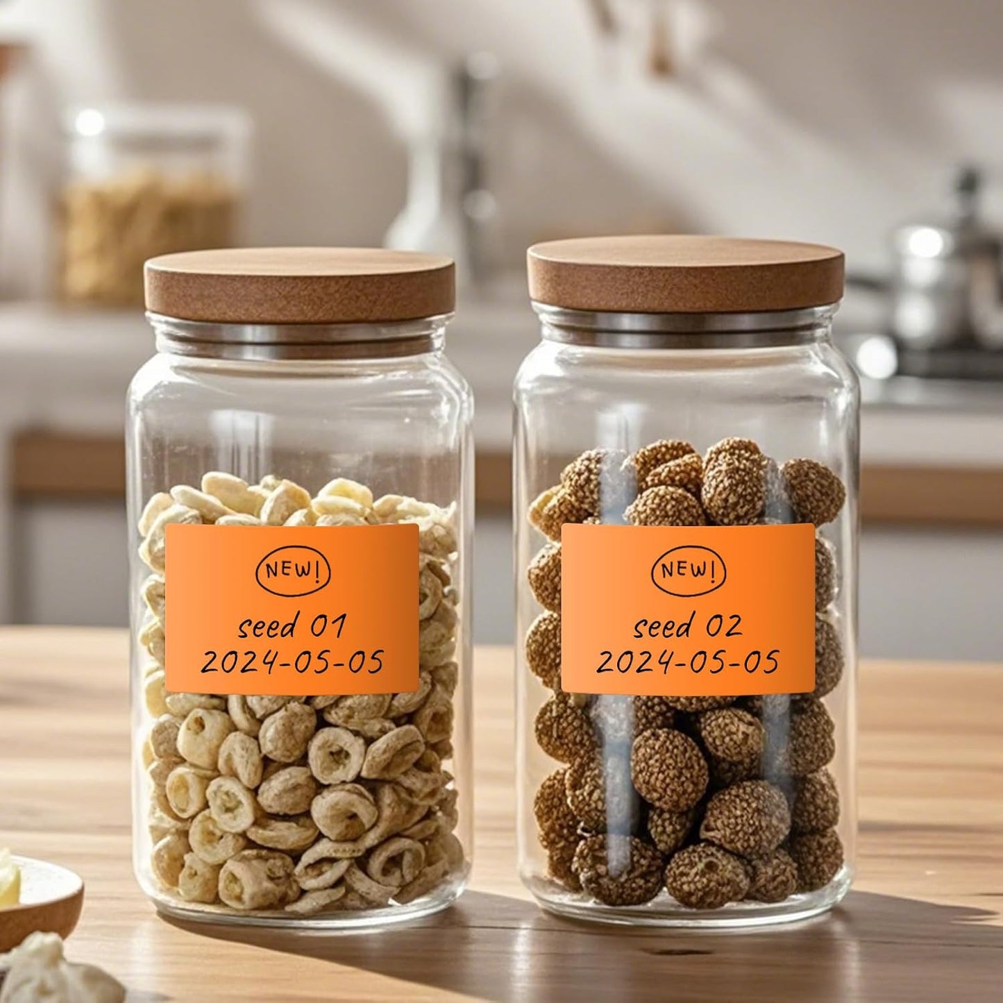 Rectangle Label Stickers 3×2 Inch Vinyl Removable Orange Sticker Waterproof Writable File Folder Moving Labels for Boxes Home Office Labeling 40 PCS