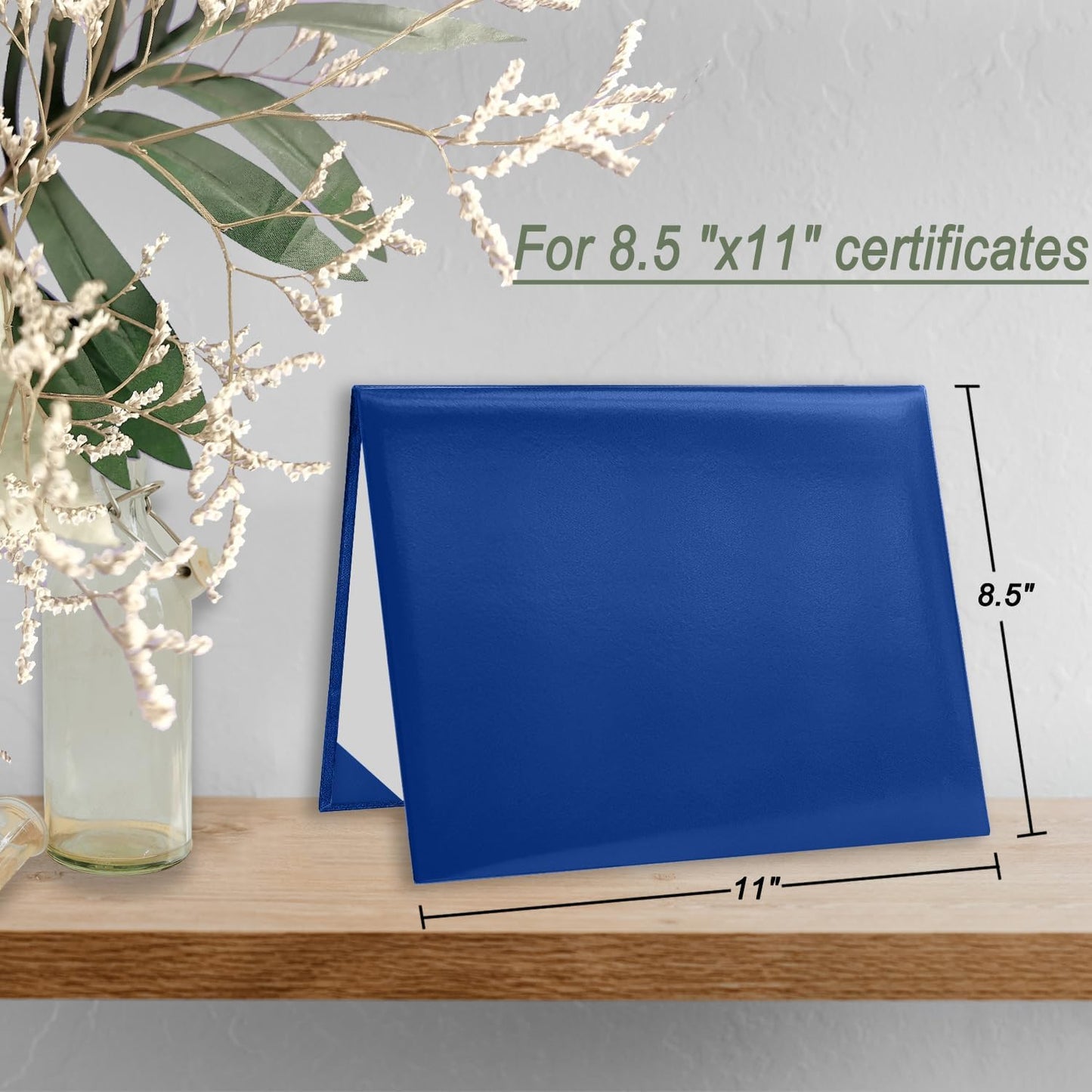 Certificate Holders 8.5"x11" Graduation Diploma Cover Document Leather Folders,Royal Blue-5 Pack