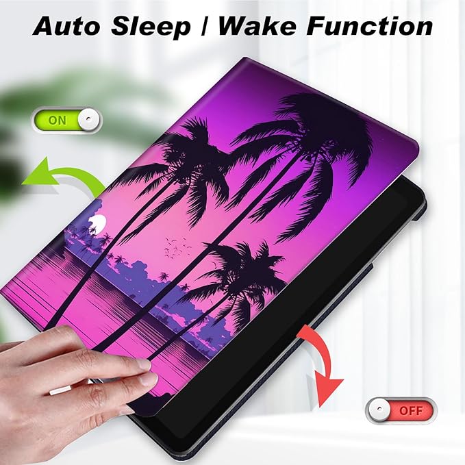 for Amazon Kindle Fire Max 11 Case (13th Generation, 2023 Release) 11",Slim Lightweight Smart Shell Stand Cover with Auto Wake/Sleep for All-New Fire 11 Max Tablet,Palm Trees Sunset Tropical