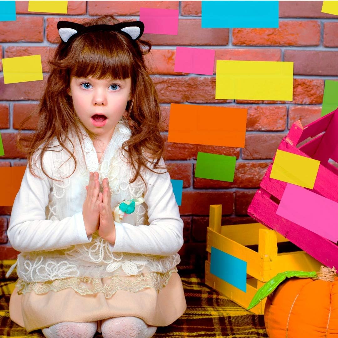 Self-Stick Notes 8x4 inch | Sticks to Any Surface Without Glue | Reusable White Dry Erase | Great for Classroom and Home Office (Assorted Colors, 8x4 inches)