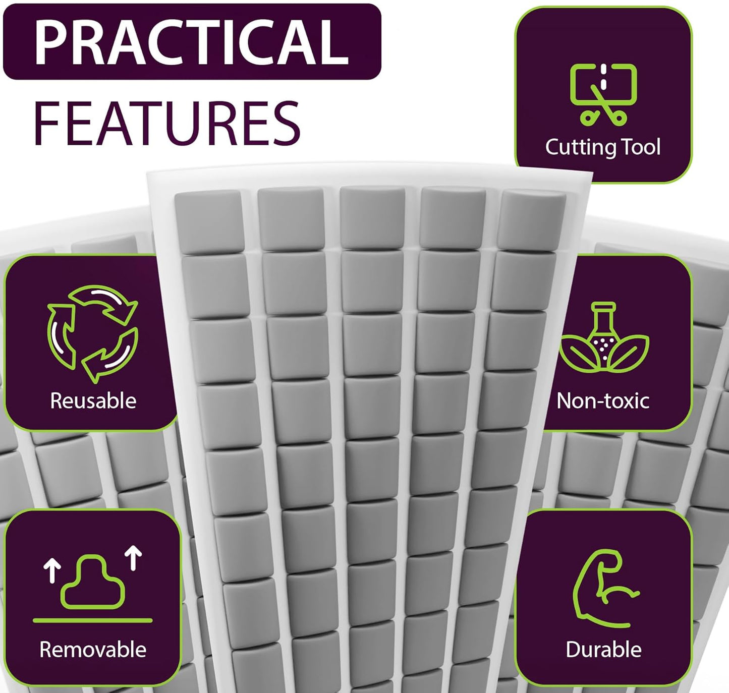 Grey Mounting Putty 480PCs - Sticky Tack Poster Putty - Removable Reusable Wall Putty for Hanging - Sticky Adhesive Putty for Poster Picture Hanging Arts & Crafts