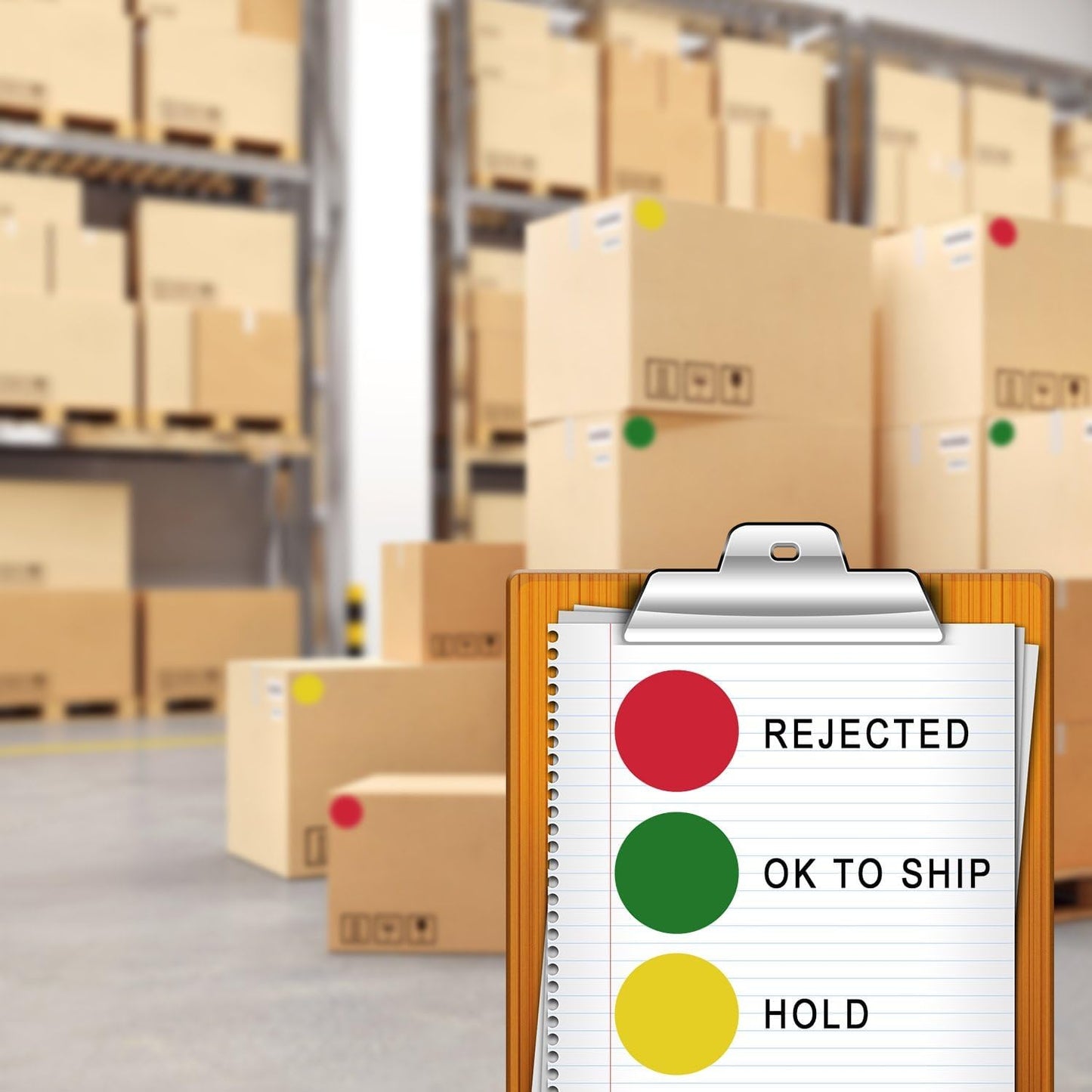 ChromaLabel 2 Inch Round Label Stickers, Permanent Yellow Dots for Color Coding, Large Yellow Stickers for Office and School Projects - 500 Dot Labels per Roll, Coding Sticker - Case of 5