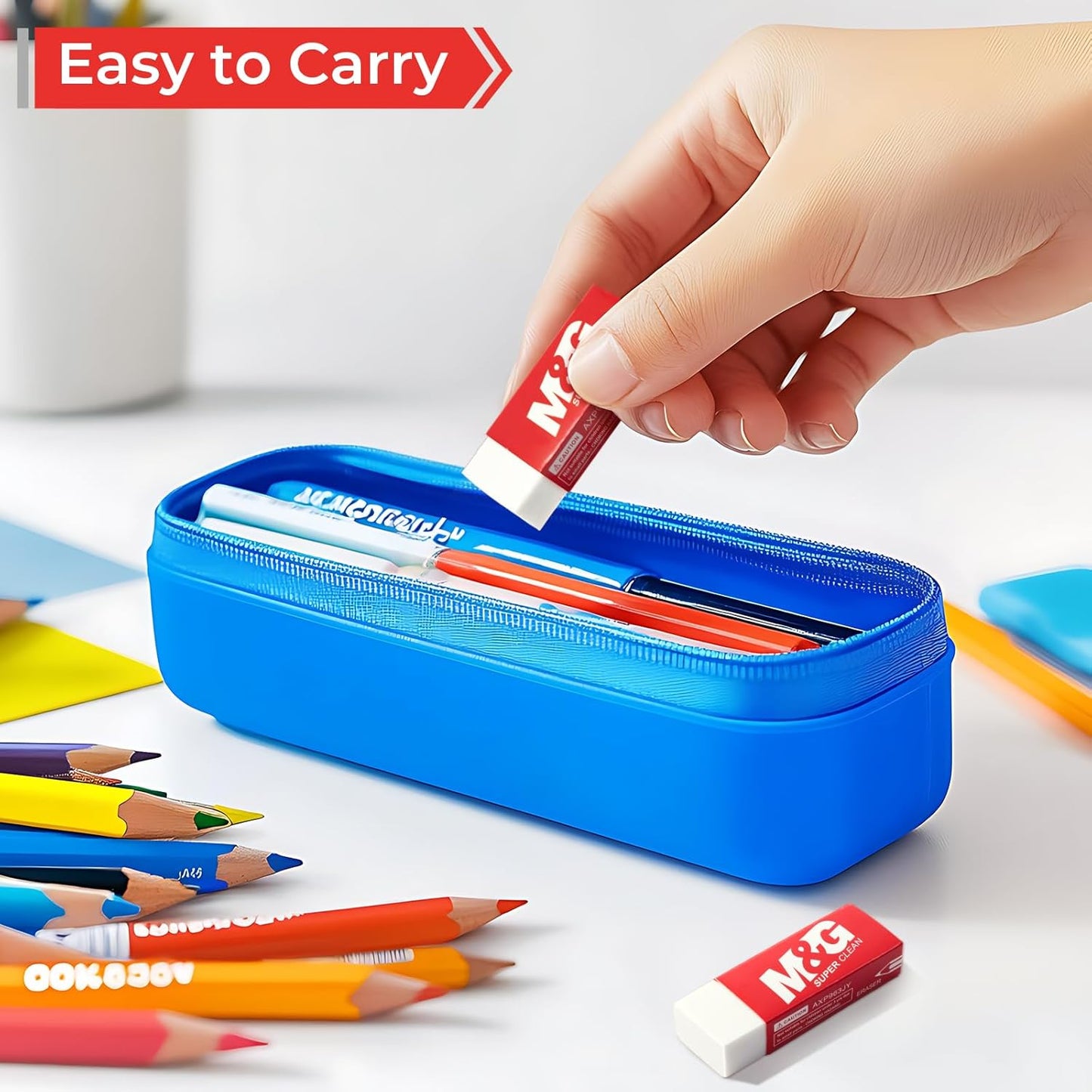 M&G Pencil Eraser for Kids, 20 Pack, White Erasers Bulk, Erasers for Artists, Drawing Erasers for Sketching, Large Eraser, Pencil Erasers, Art Erasers for Drawing, School Erasers Office Supplies