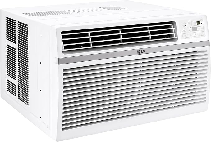 LG LW1024RD 10,000 Window Air Conditioner, 115V, 450 Sq.Ft. (18' x 25' Room Size), Quiet Operation, Electronic Control with Remote, 3 Cooling & Fan Speeds, Auto Restart, 10000 BTU, White