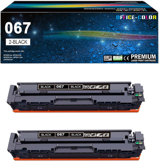 067 Black Toner Cartridge Replacement for Canon 067 067H CRG-067 to use with Canon Color ImageCLASS LBP632Cdw MF656CDW MF652Cw MF654CDW MF653Cdw MF651CW LBP631CW LBP633CDW Printer Ink (2 Pack )